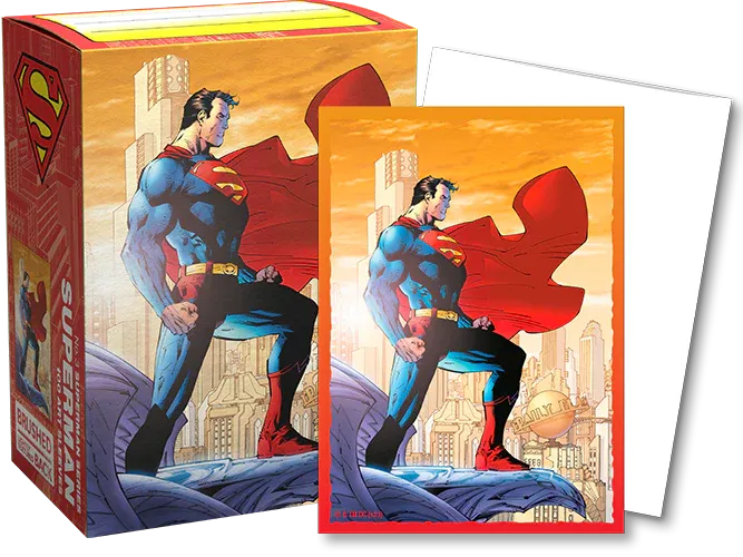100 Fundas Brushed Art Superman Capa de Dragon Shield